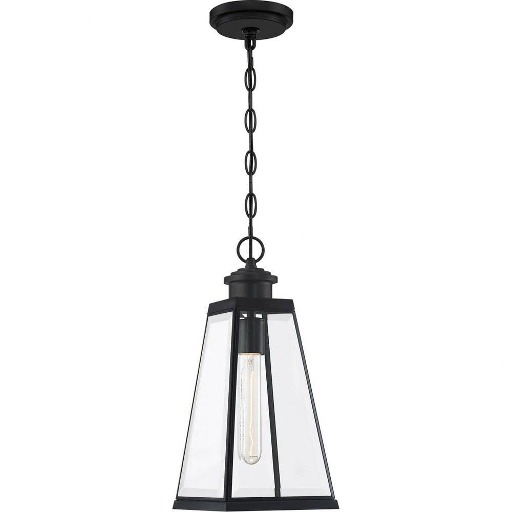 Paxton 15.5" Matte Black Glass Mini Pendant Light