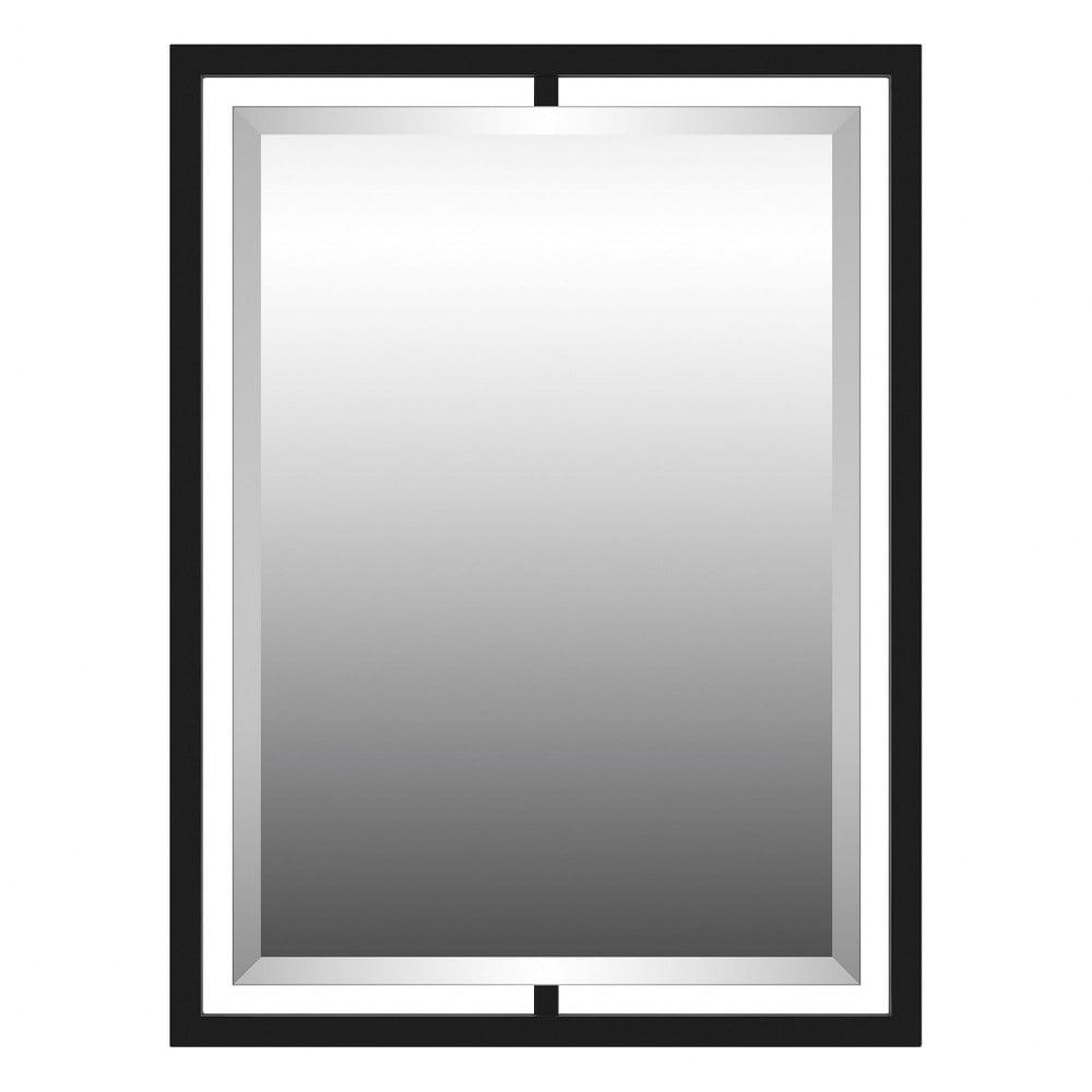Quoizel Lighting - Reflections - 32 Inch Rectangular Mirror-Matte Black Finish
