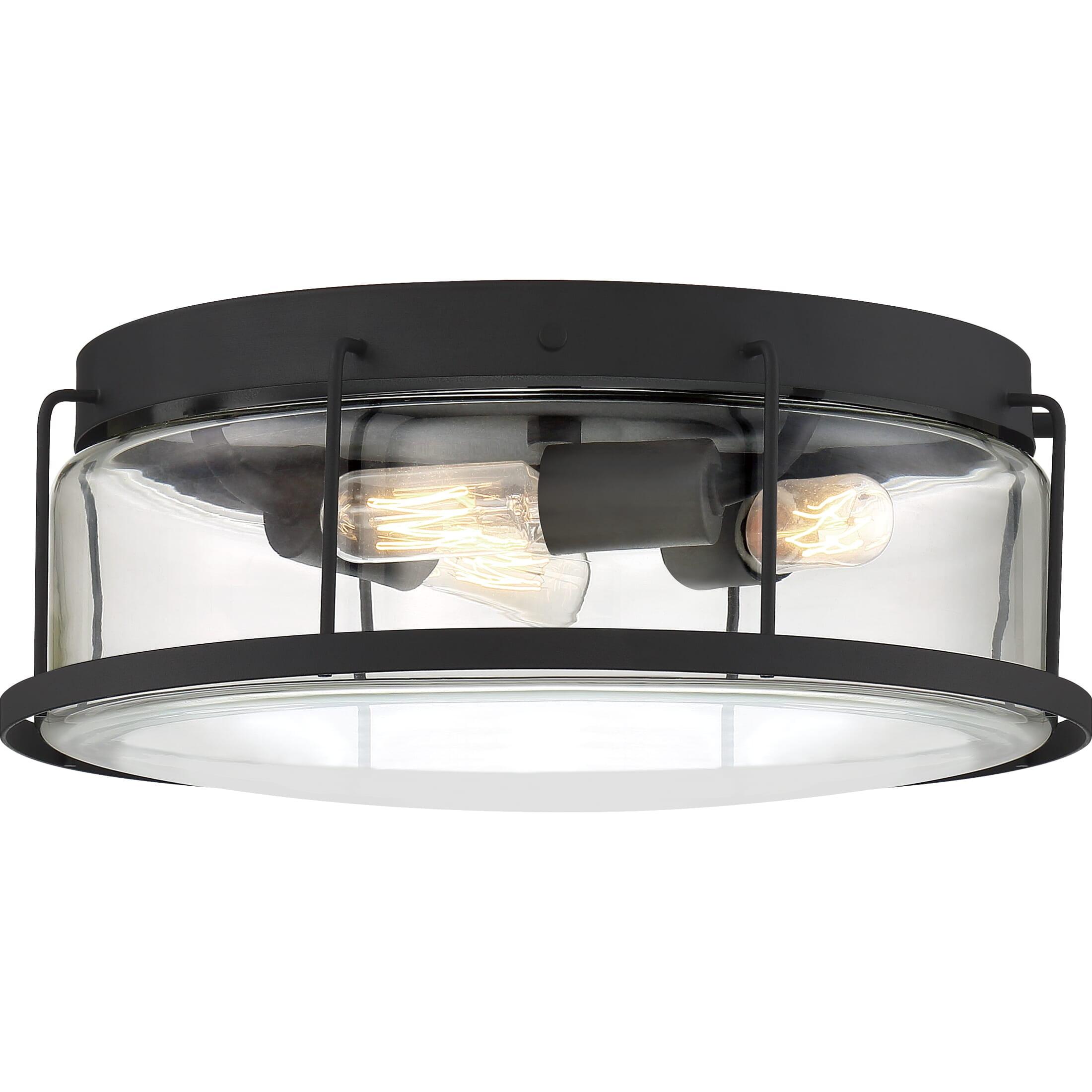 Quoizel Ludlow 3-Light 13" Ceiling Light in Earth Black