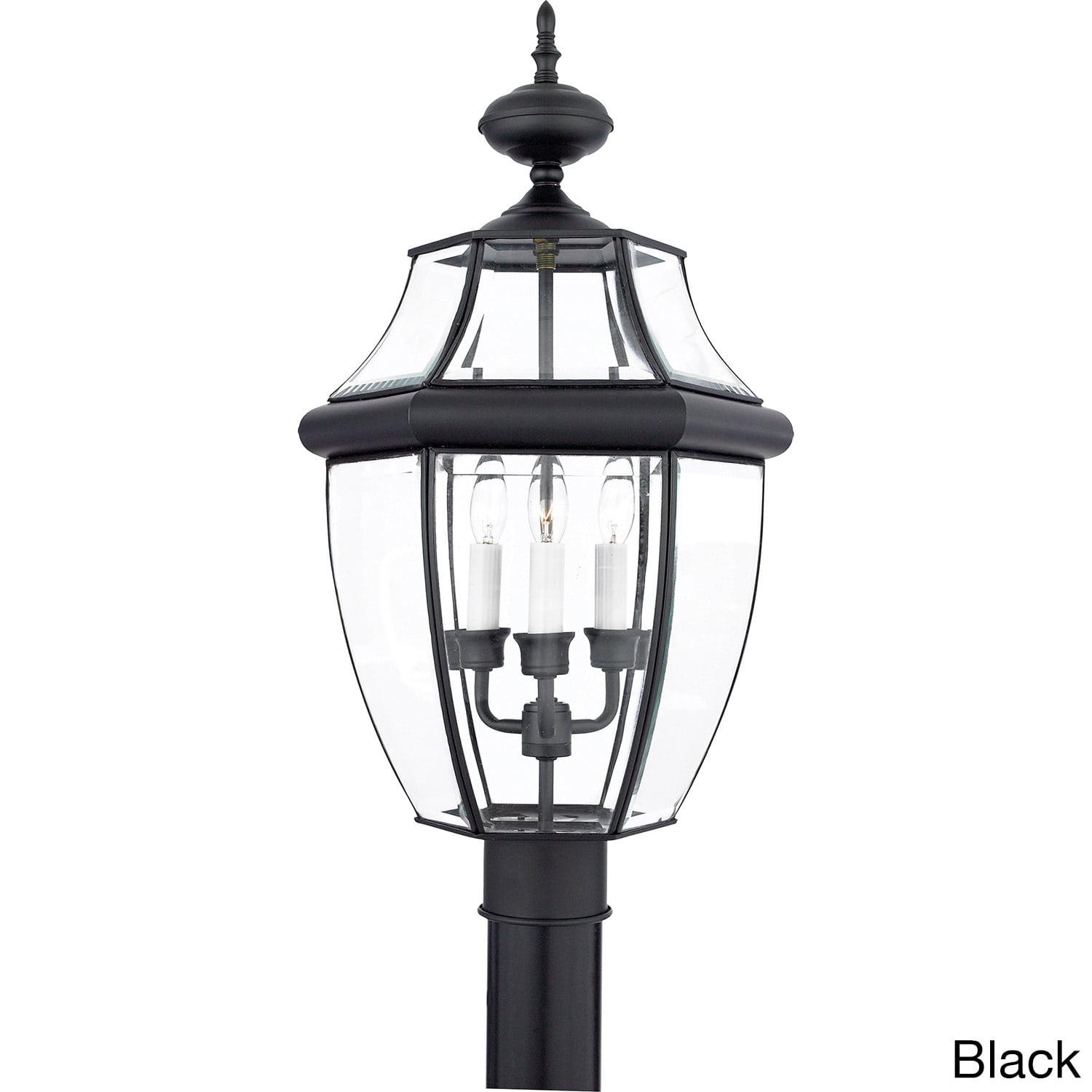 Quoizel Lighting Newbury 3 - Light Post Light in  Mystic Black