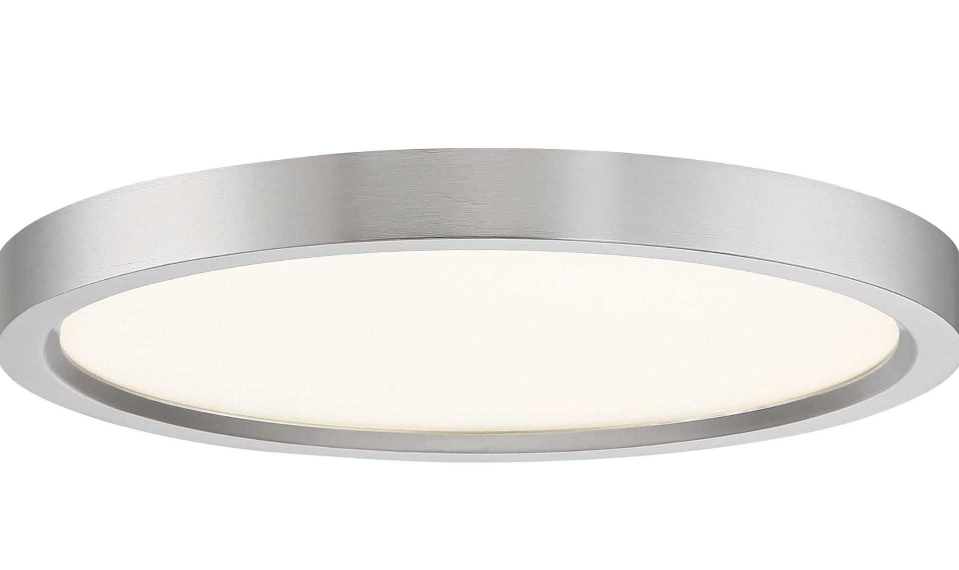 Quoizel Outskirt 11" Wide Brushed Nickel LED Ceiling Light