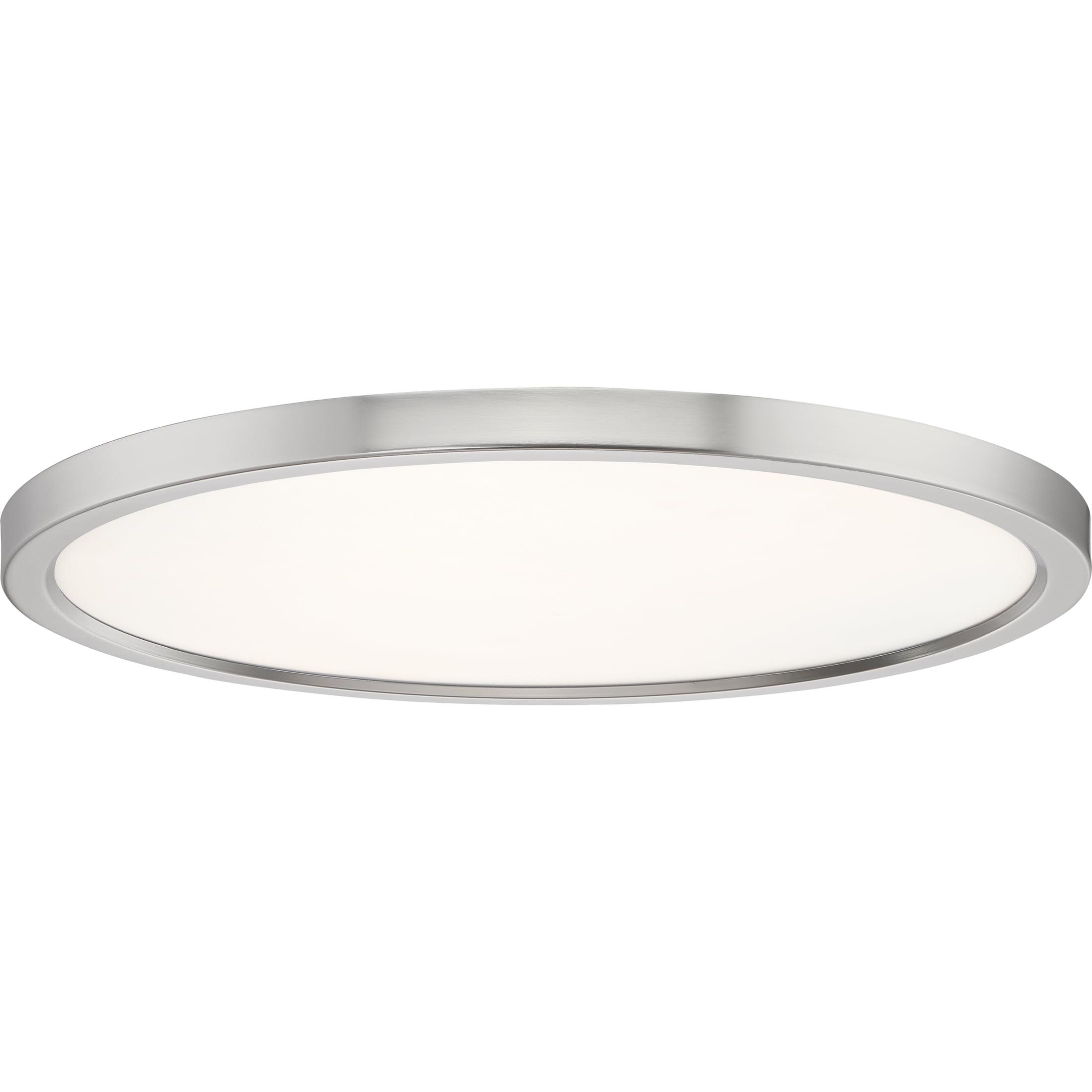 Quoizel Lighting Outskirts 1 - Light Flush Mount in  Brushed Nickel