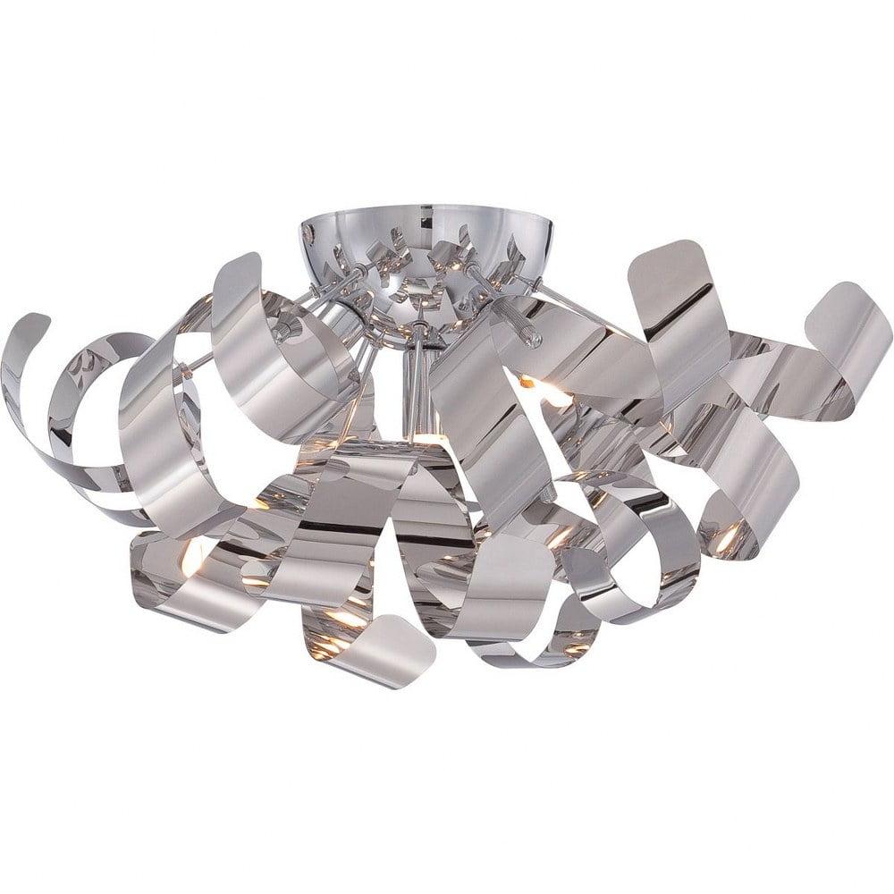 Quoizel 16.5" Polished Chrome Crystal Flush Mount Light