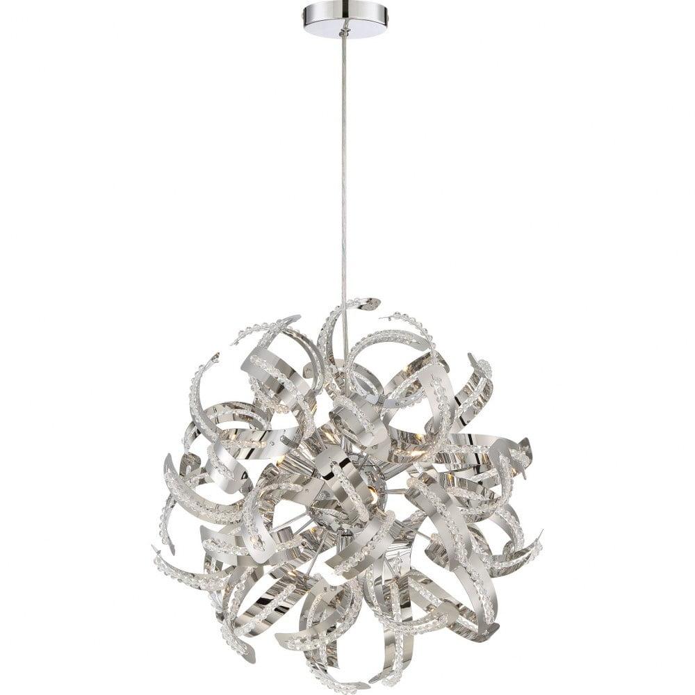 Quoizel Lighting Ribbons 5 - Light Pendant in  Crystal Chrome