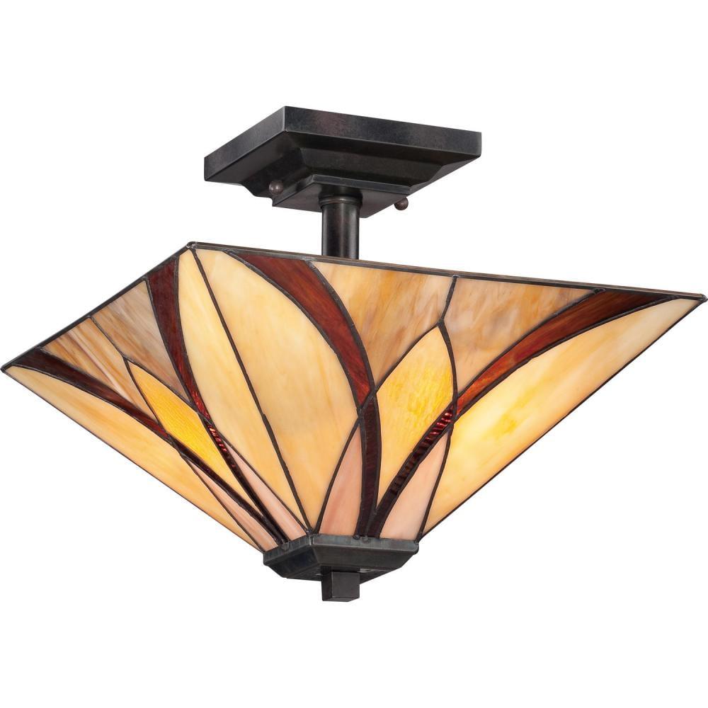 Quoizel Lighting Asheville 2 - Light Semi-Flush Mount in  Valiant Bronze