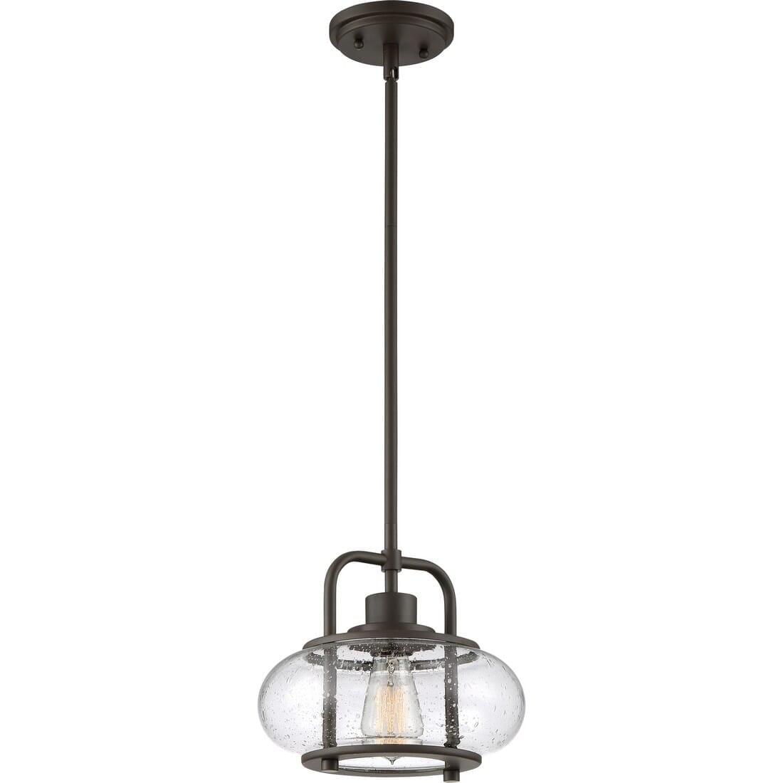 Edison Tribute Mini Pendant Light in Old Bronze with Clear Glass