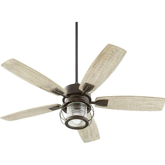 Kentmere Close Ceiling Fan in Traditional Style 52 inches Wide By 18.46 inches High-Oiled Bronze Finish-Weathered Oak Blade Color Bailey Street Home