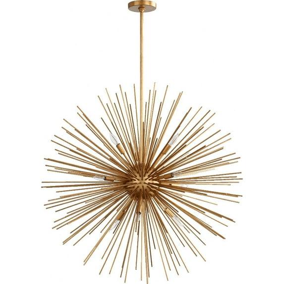Quorum Lighting ELECTRA 10-Light Pendant, Gold Leaf, 35 Width, 35 Height