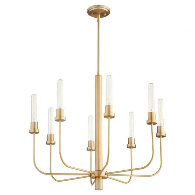 612-5-80-Quorum Lighting-Sheridan - 5 Light Chandelier In Soft Contemporary Style-25 Inches Tall and 24.5 Inches Wide-Aged Brass Finish
