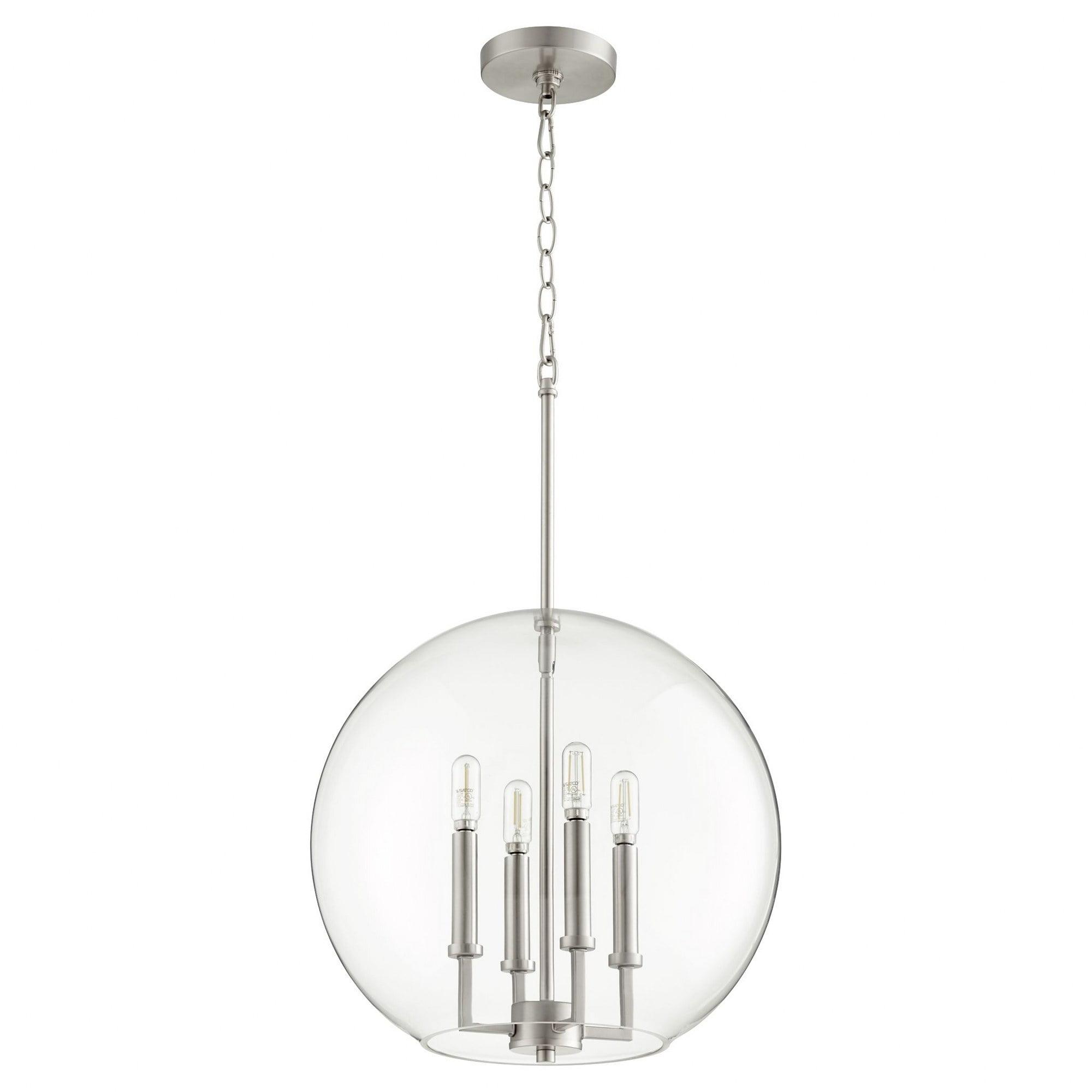 Quorum Lighting 4 - Light Pendant in  Satin Nickel