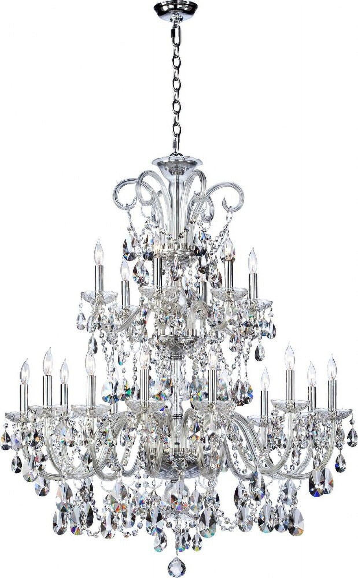 Luxurious Katerina Chrome Crystal 18-Light Chandelier