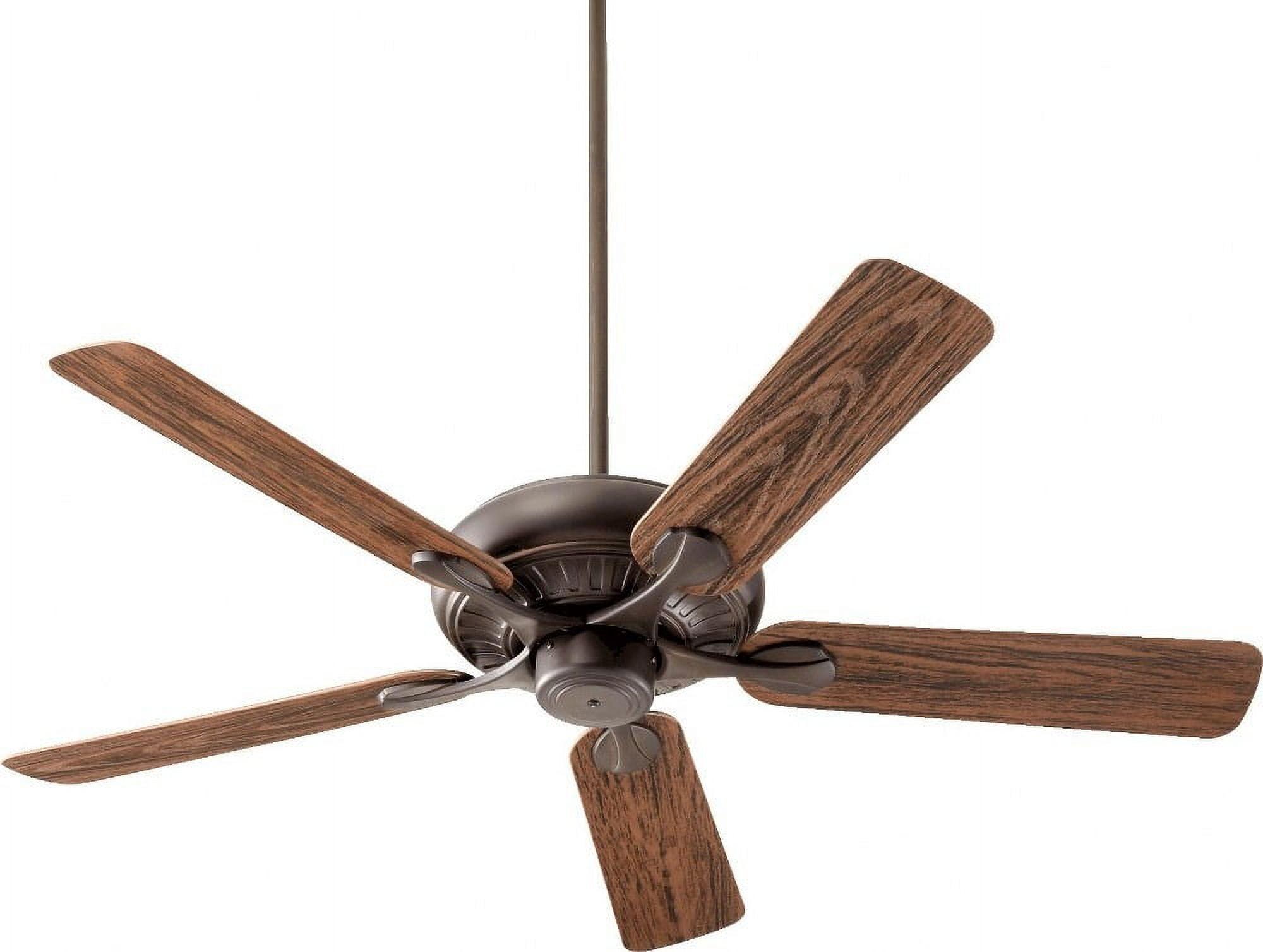 Elegant Pinnacle 52" Oiled Bronze Ceiling Fan with Walnut Blades