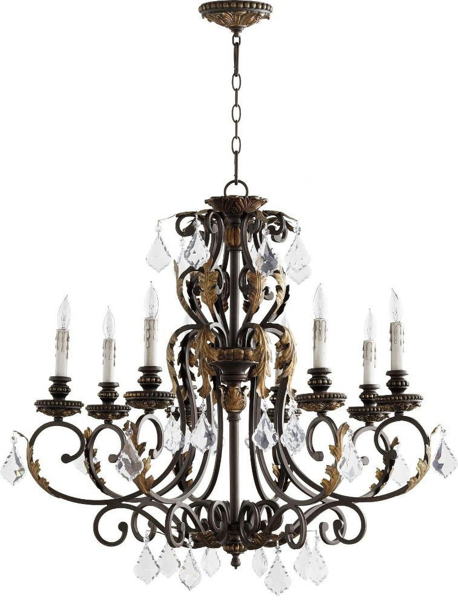 Rio Salado 8-Light Toasted Sienna Mystic Silver Chandelier