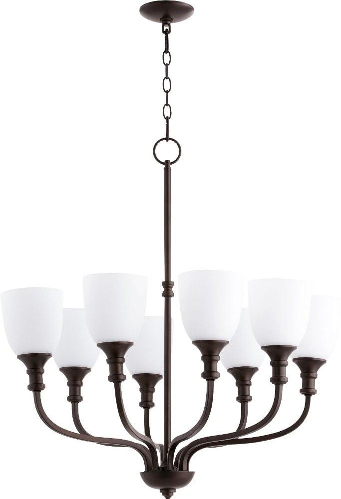 Quorum Lighting Richmond 8-Light Chandelier, 8 Blades, Oiled Bronze