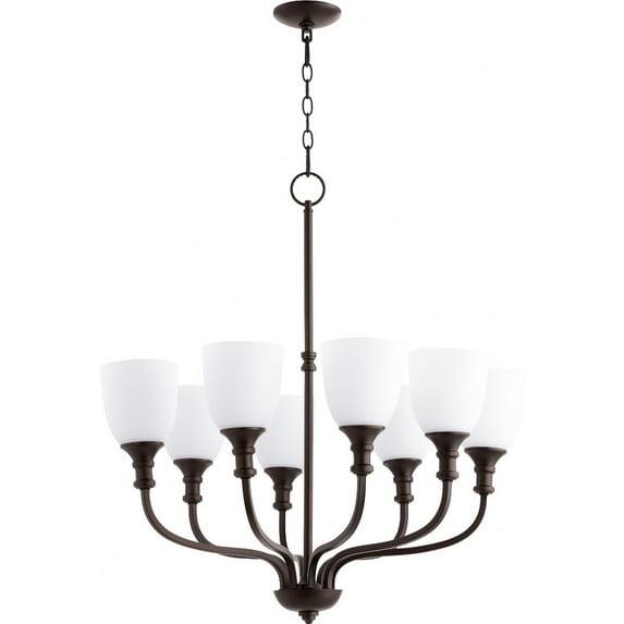 Quorum Lighting Richmond 8-Light Chandelier, 8 Blades, Oiled Bronze