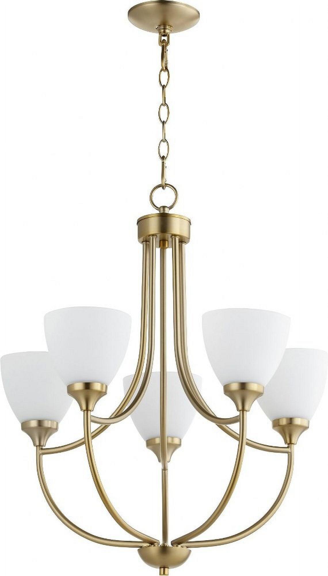Quorum Lighting Enclave 5-Light Aged Brass Chandelier
