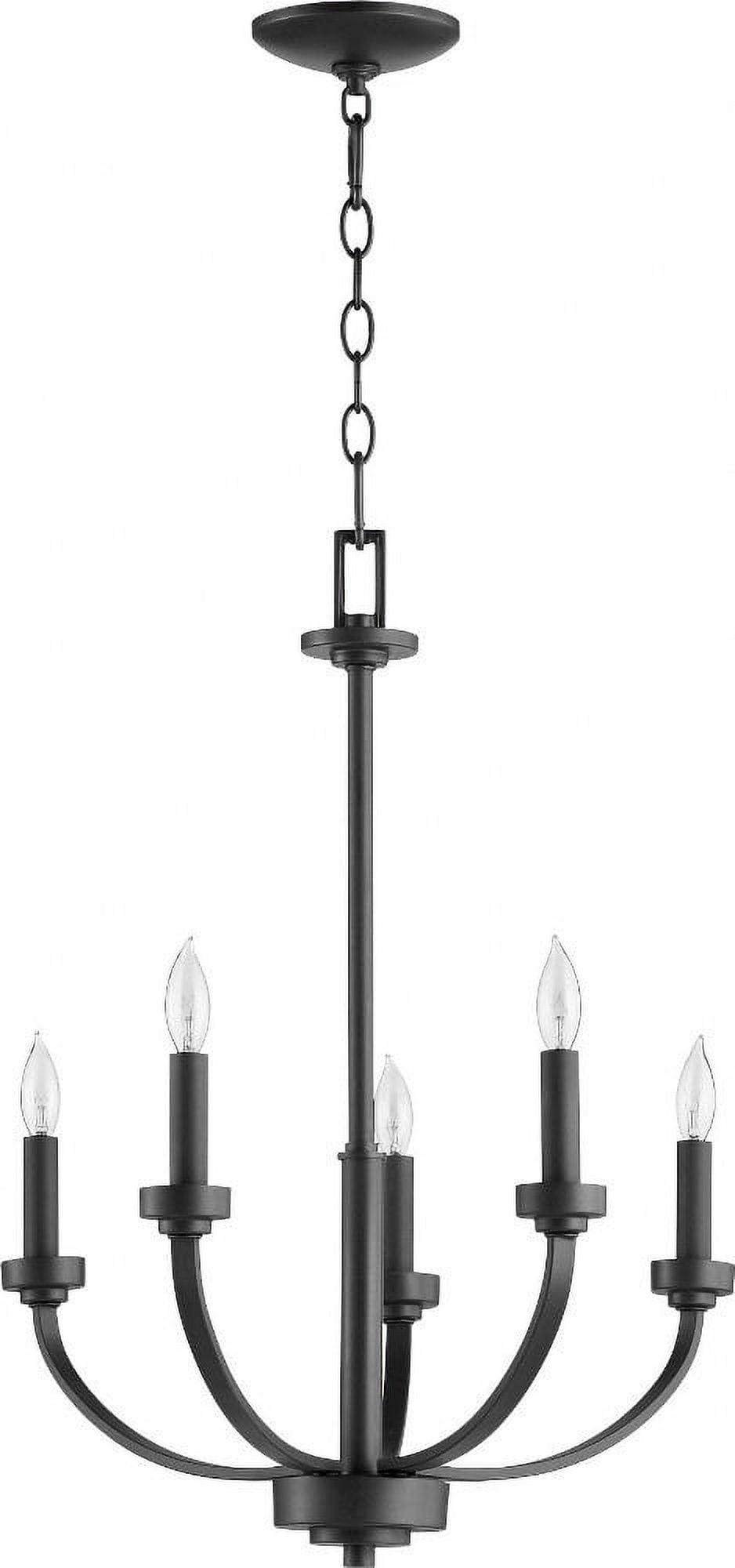 Noir Black 5-Light Candelabra Chandelier