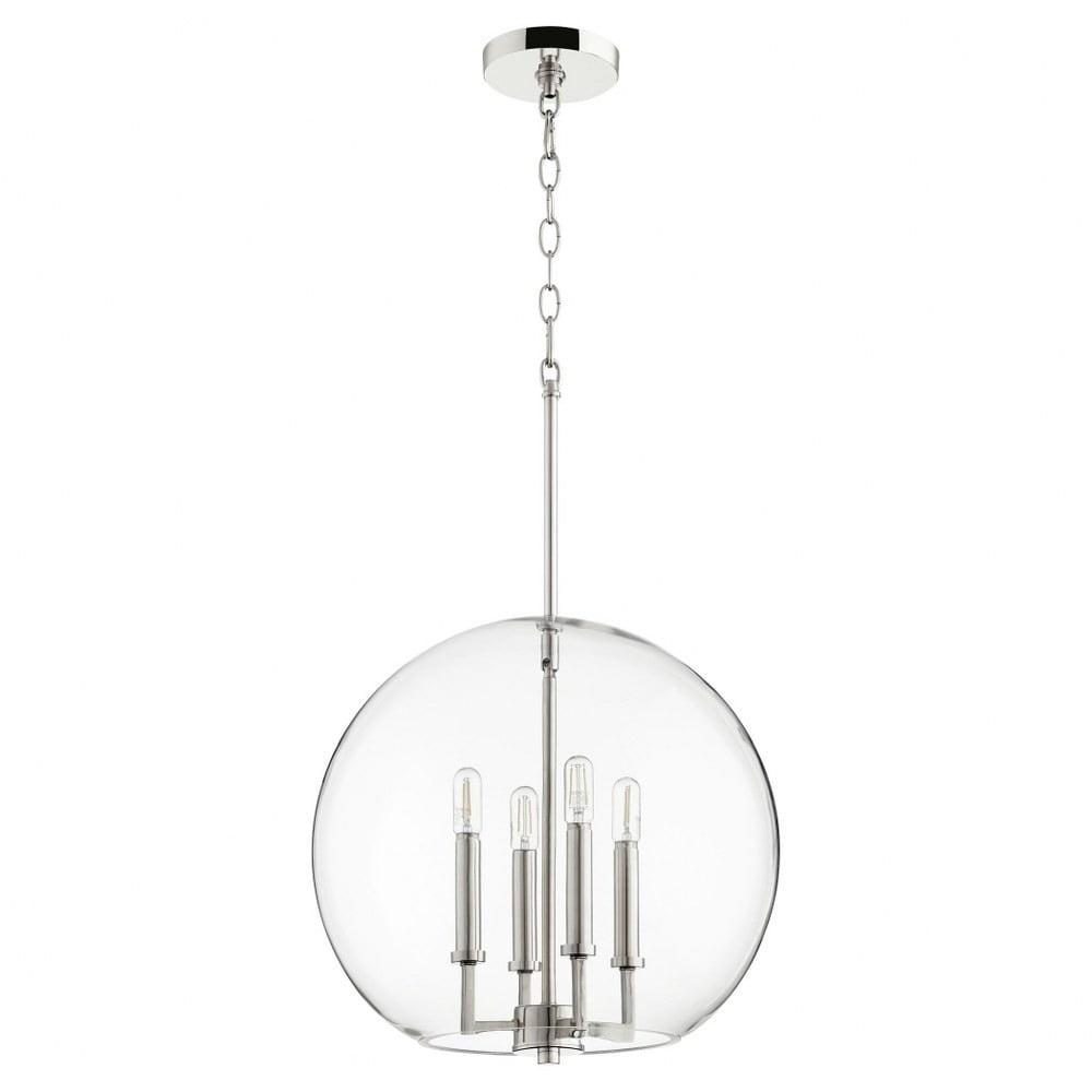 Quorum Lighting 4 - Light Pendant in  Polished Nickel