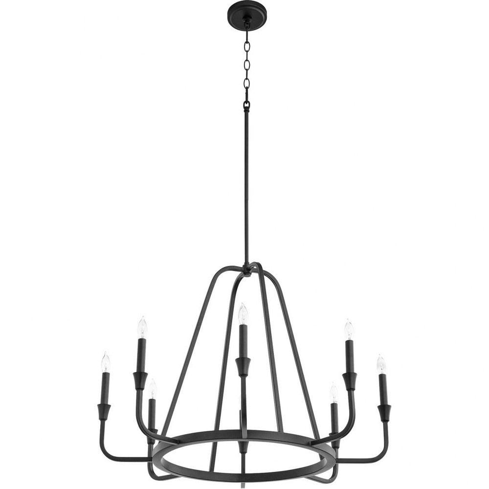 Marquee Noir 8-Light 32" Wide Black Transitional Chandelier