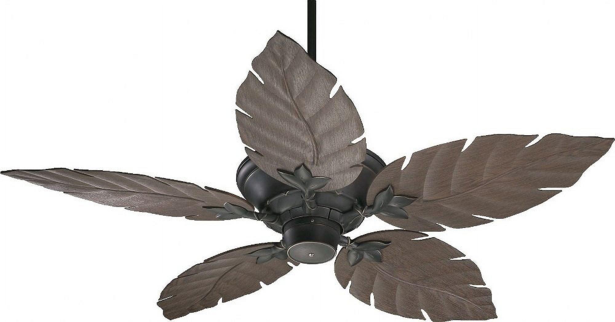 Monaco Tropical Black and Walnut 52" Ceiling Fan with Lighting and Remote