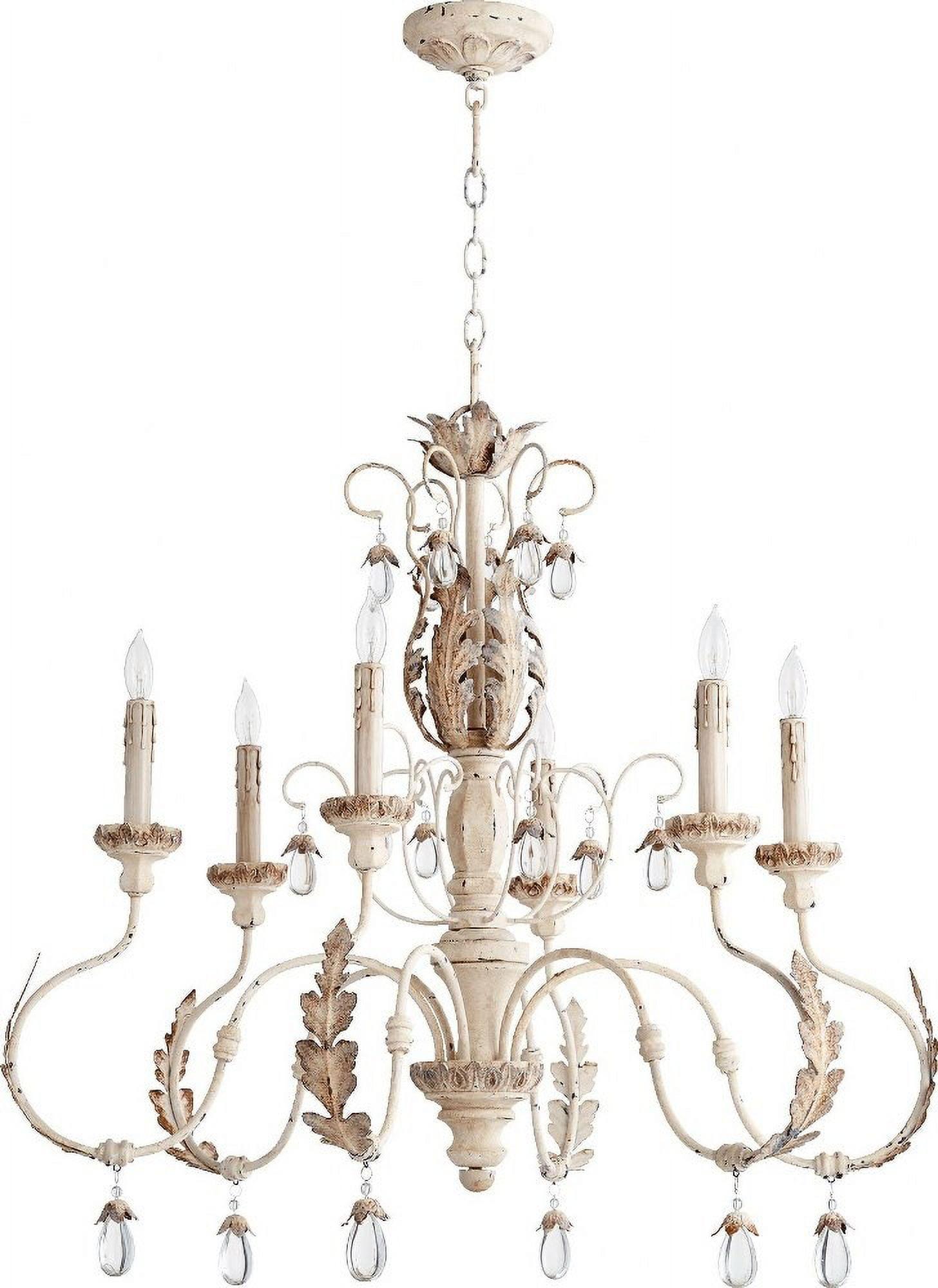 Persian White 30" Transitional Plug-in Candle Chandelier