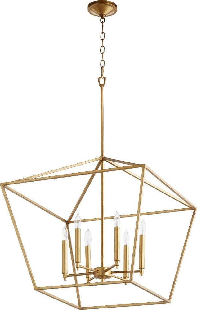 Quorum Lighting Gabriel 6-Light Gold Leaf Pendant