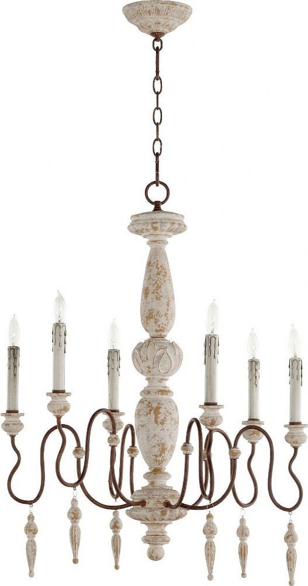 Elegant Manchester Grey and Rust Crystal Chandelier, 26" x 30"