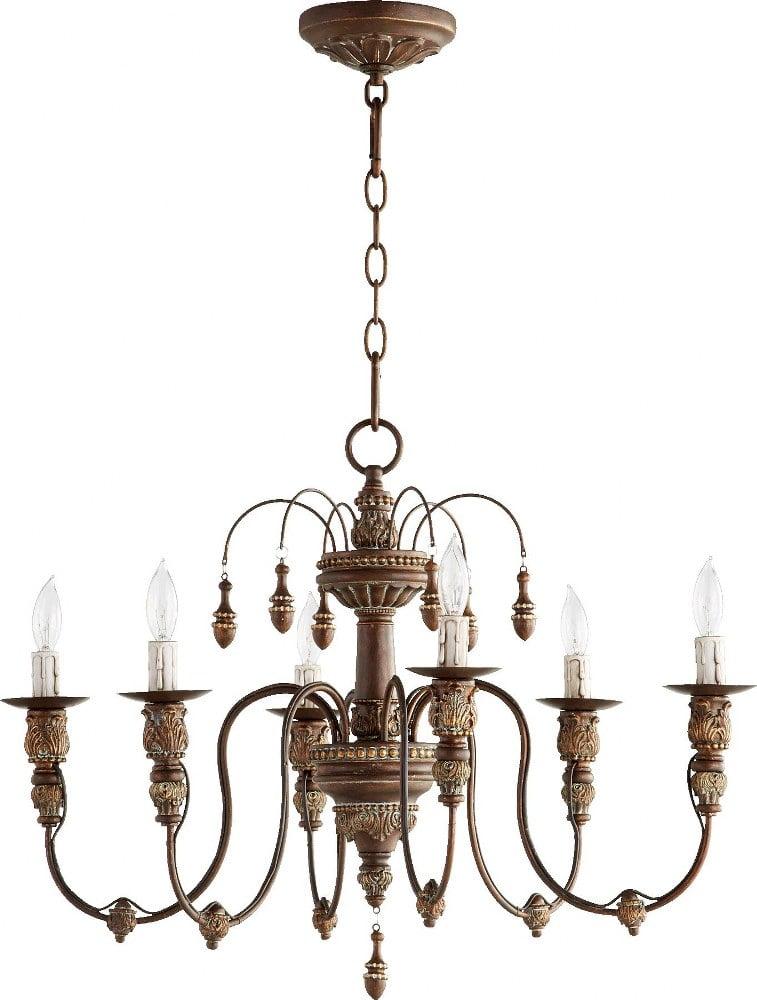 Quorum Lighting Salento 6-Light Vintage Copper Chandelier