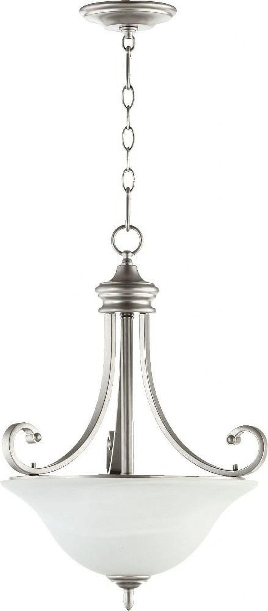 Bryant Classic Nickel 3-Light Glass Pendant