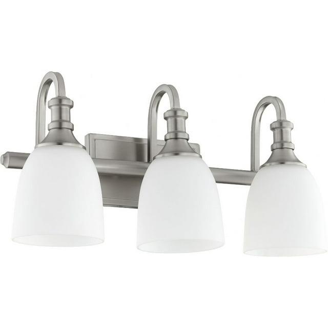 Quorum Lighting Richmond Glass Satin Nickel 3-Light Wall Sconce
