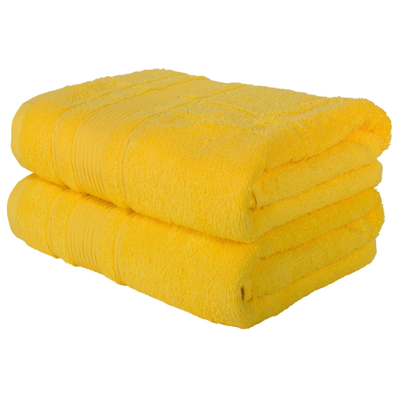 Luxury Yellow Turkish Cotton Bath Towel Set