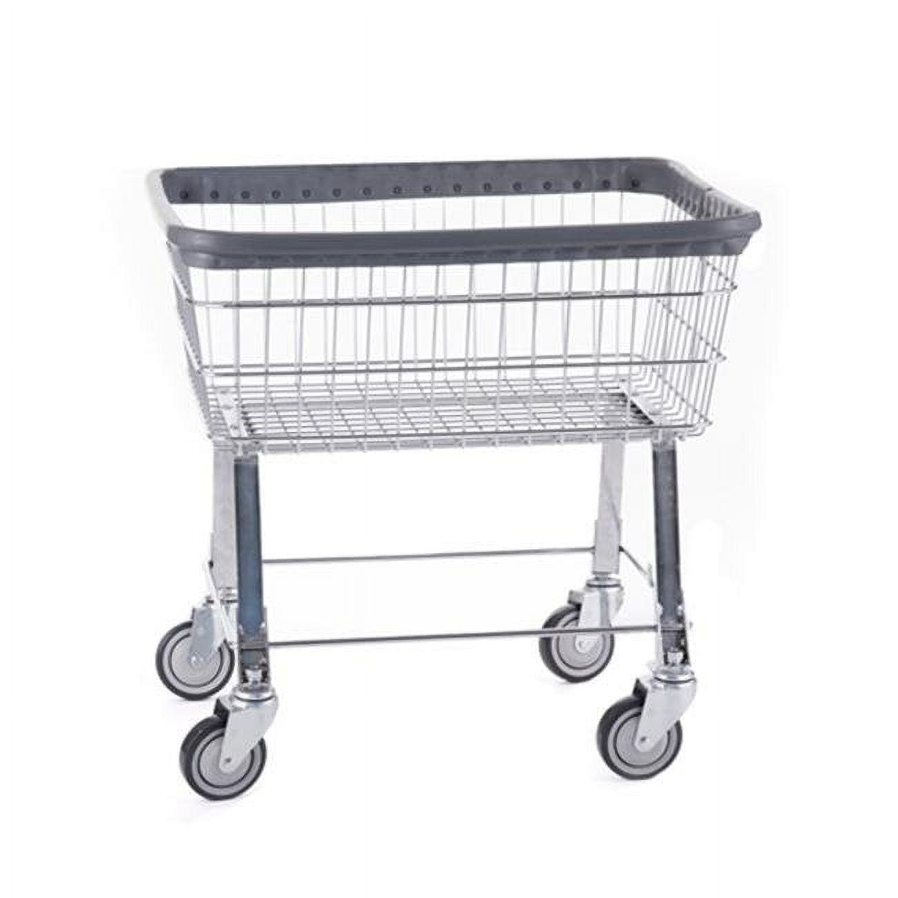 Chrome Light-Duty Wire Frame Laundry Cart with Swivel Casters