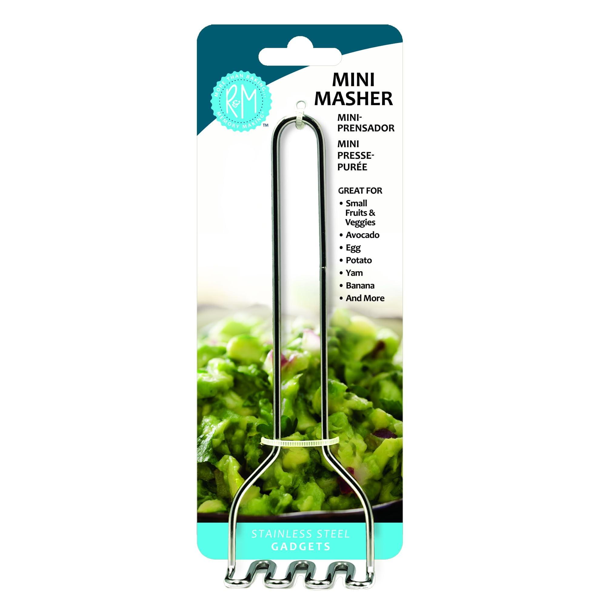 Stainless Steel Mini Masher with Rubber Handle