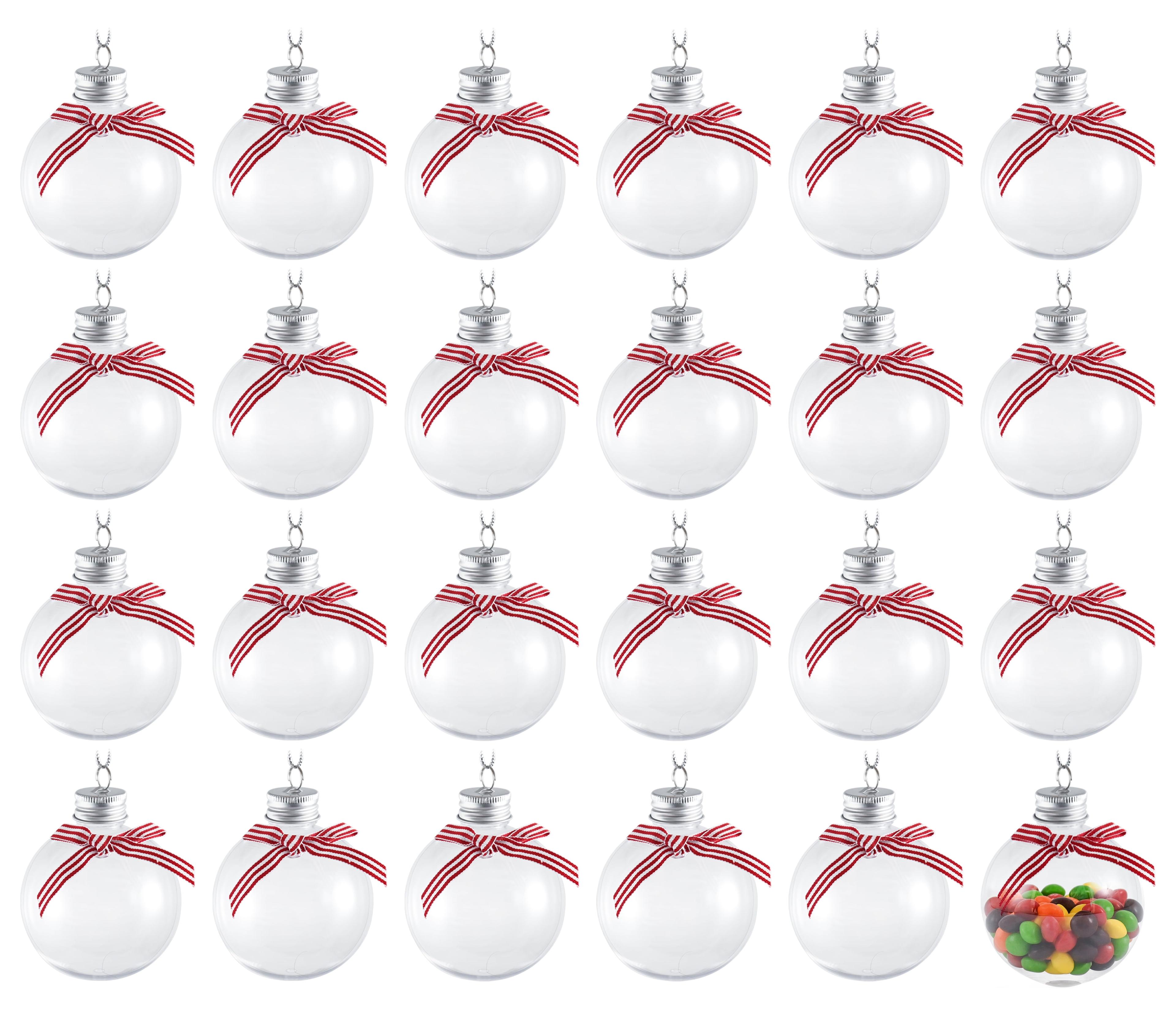 RN'Ds Clear Fillable Ornaments Balls - 24 Pack