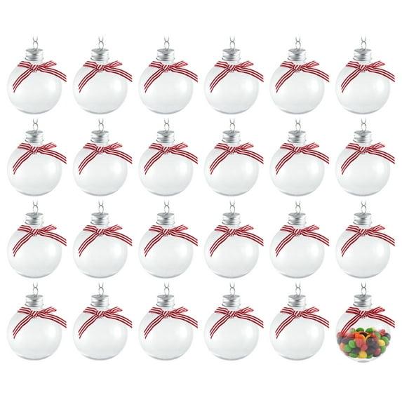 RN'Ds Clear Fillable Ornaments Balls - 24 Pack