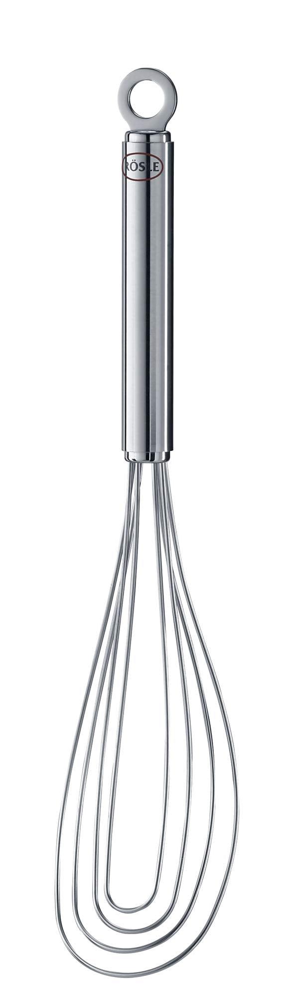 Stainless Steel Flat Whisk with Hanging Loop, 9-inch