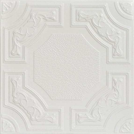 Evergreen 1.6 ft. x 1.6 ft. Polystyrene Glue-up Ceiling Tile