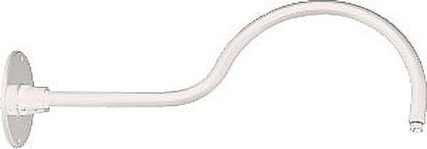 Elegant 24" White Gooseneck Outdoor Wall Lighting Arm