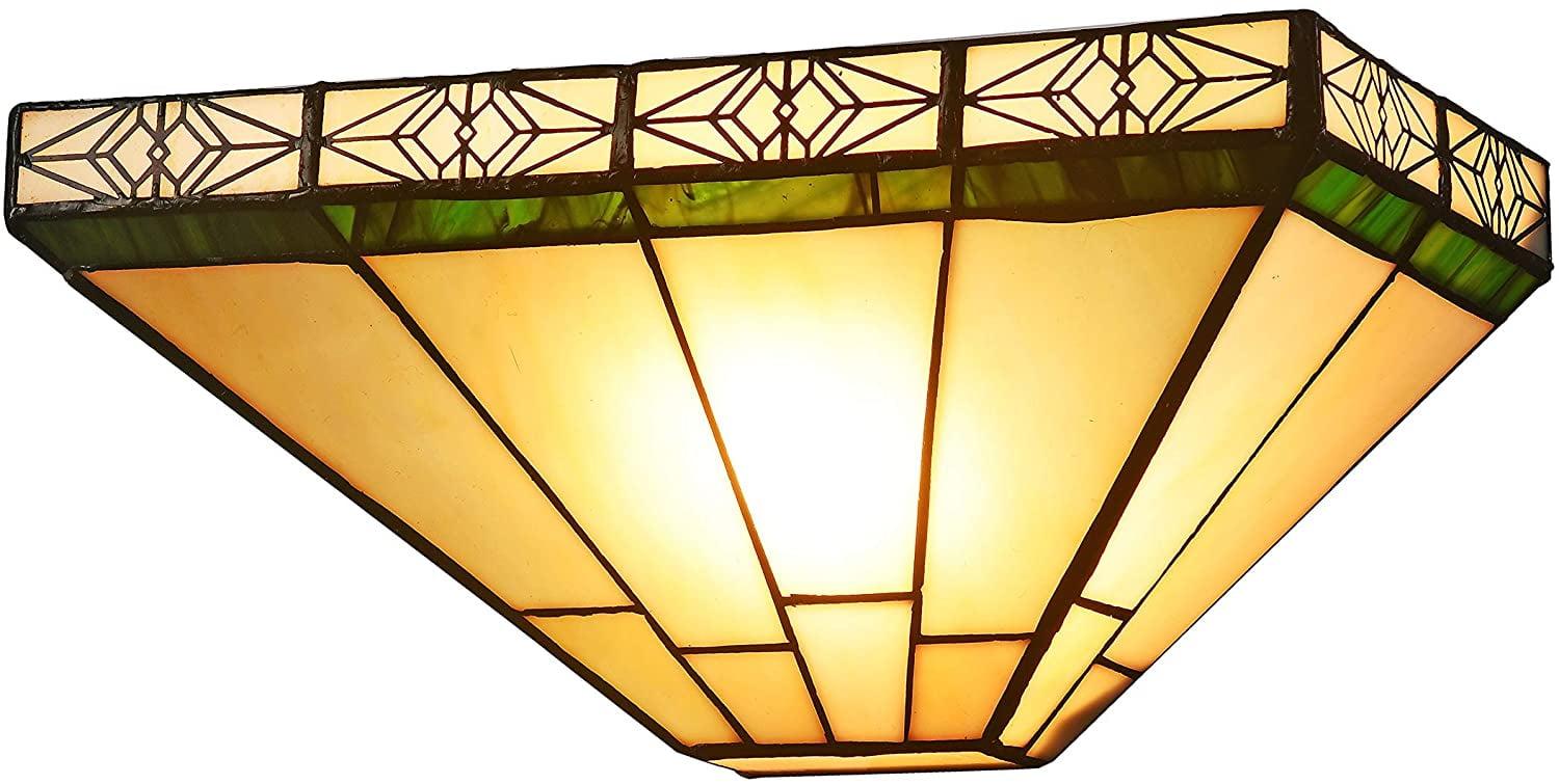 RADIANCE Goods Tiffany-Style 1 Light Mission Indoor Wall Sconce 12" Wide