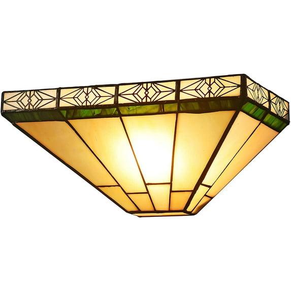 Chloe Lighting Theros Tiffany-Style 1 Light Mission Indoor Wall Sconce 12"Wide