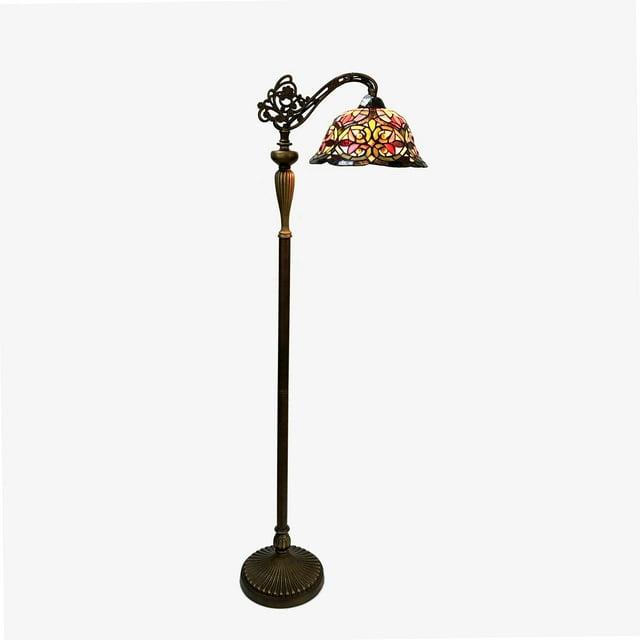 Chloe Lighting Bertram Tiffany-Style 1 Light Victorian Reading Floor Lamp 12" Shade