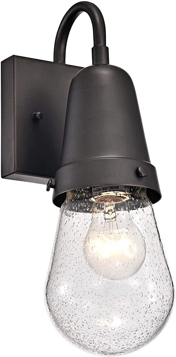 Chloe Lighting Jeffree Transitional 1 Light Rubbed Bronze Outdoor Wall Sconce 13" Height
