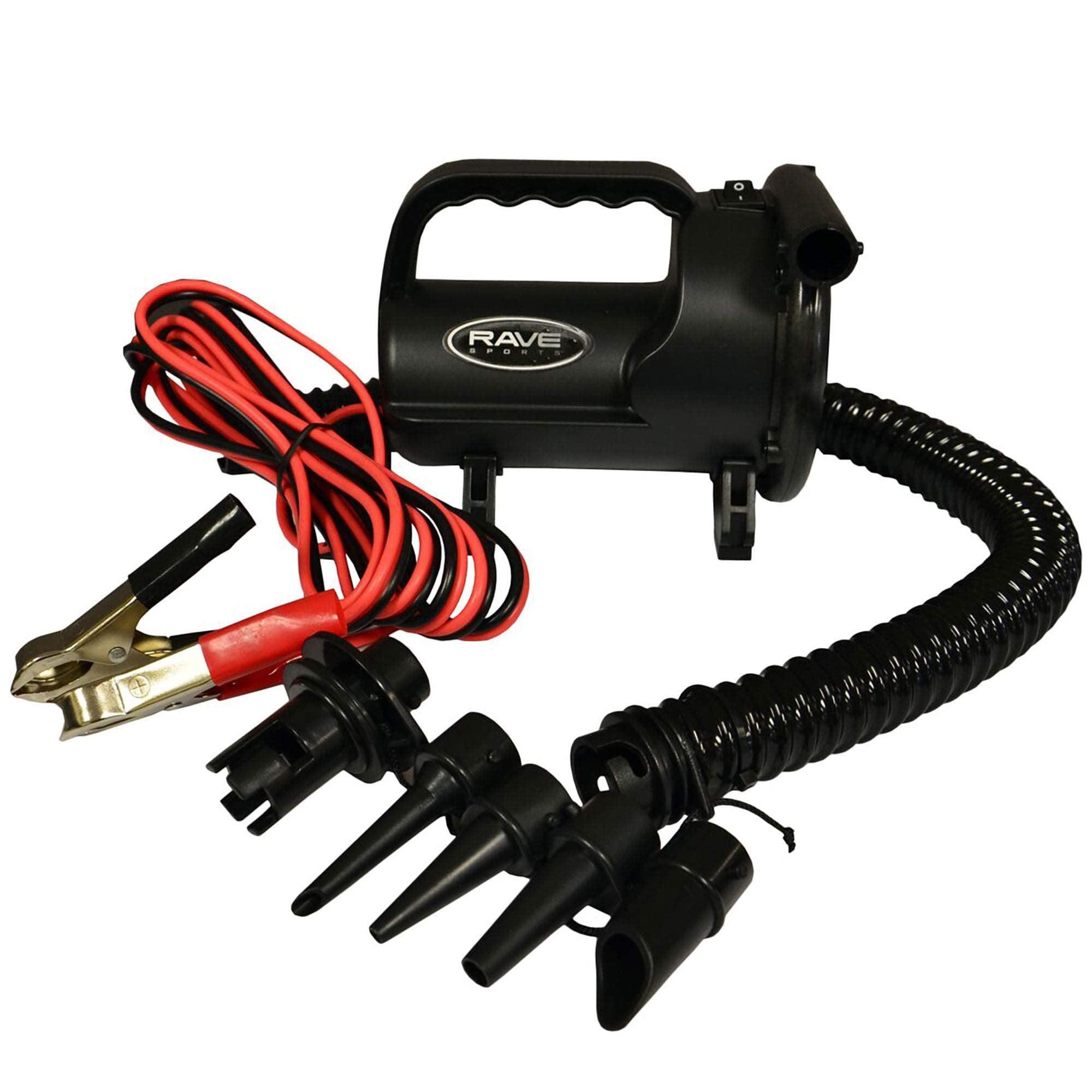 12V Black High Pressure Inflator/Deflator with Alligator Clips