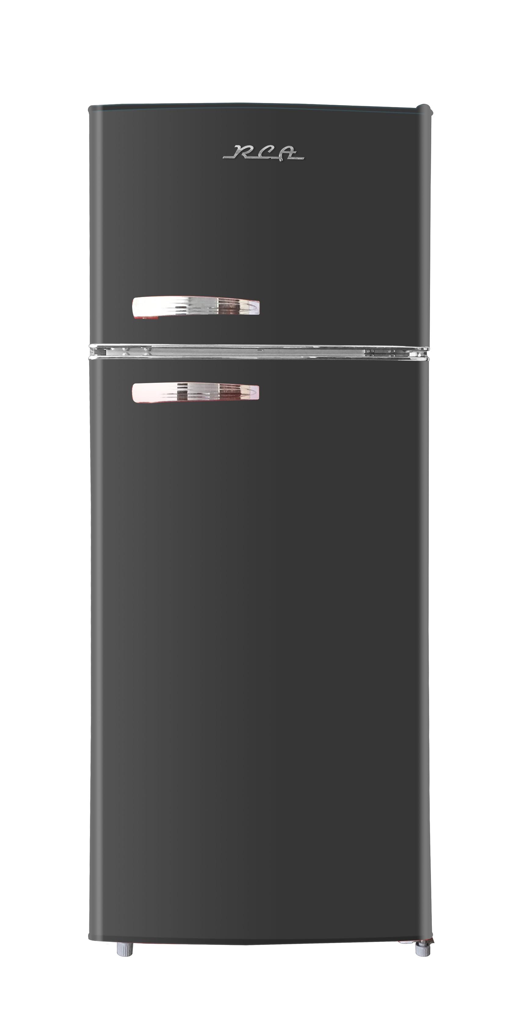 ARCTIC CHEF - 10 Cu Ft Top-Freezer Apartment-size Retro Refrigerator - Black