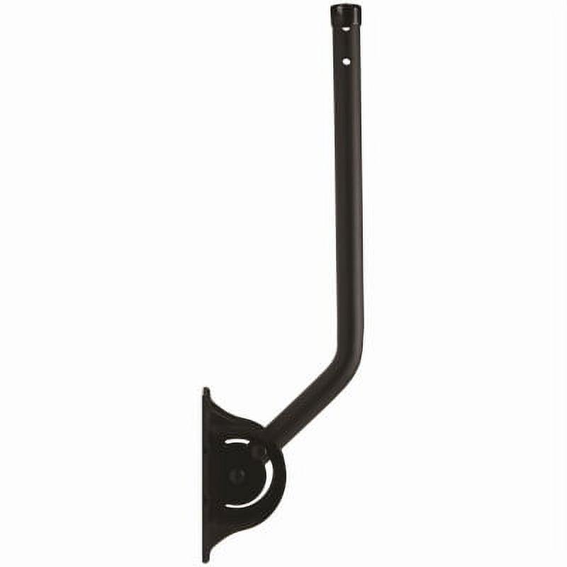 Black Adjustable Steel Wall Mount Antenna Pole