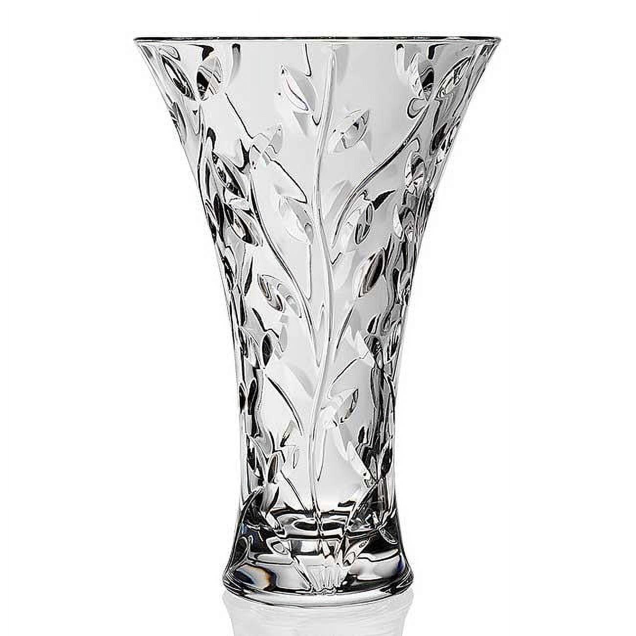 Elegant Trumpet-Shaped Crystal Bouquet Vase 11"