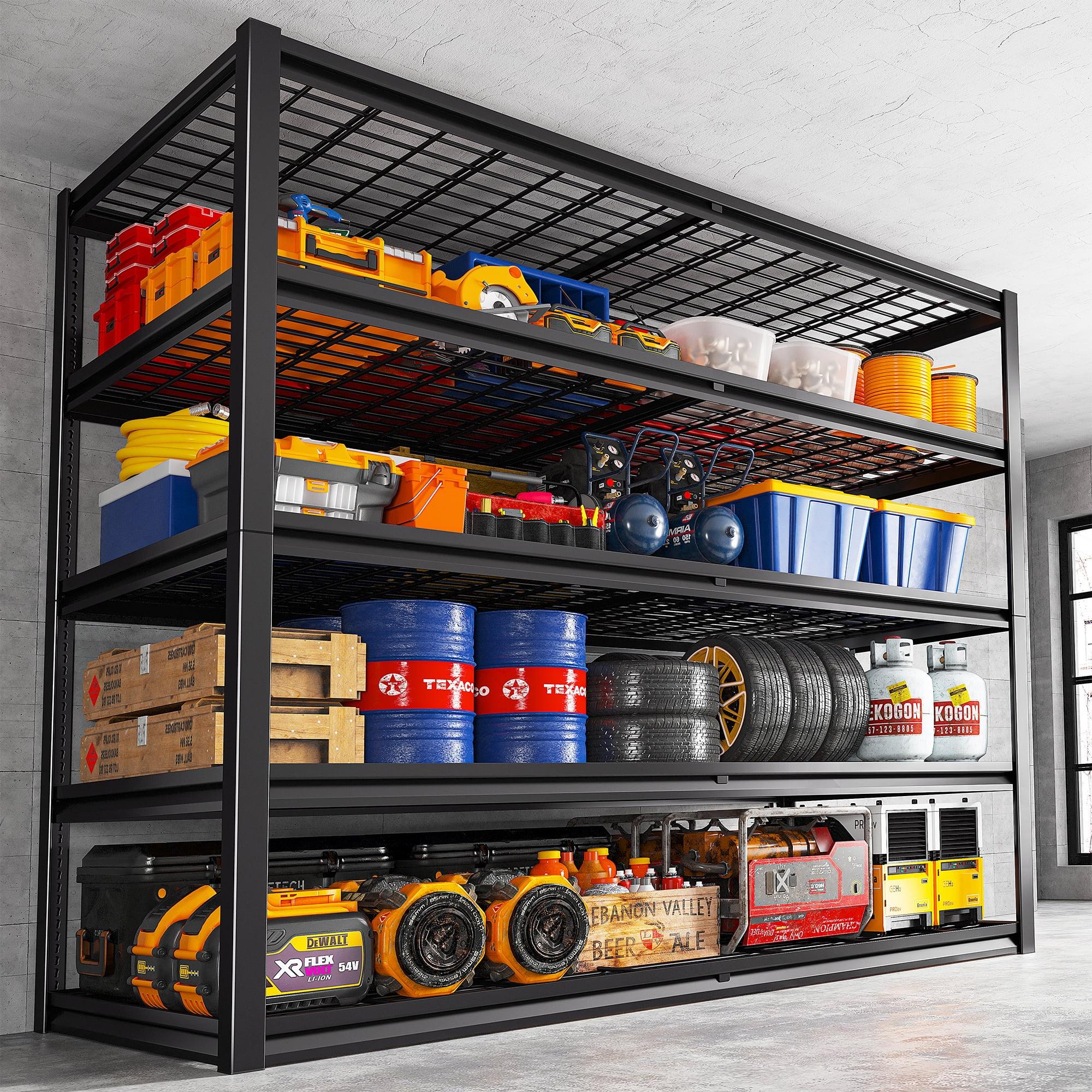 REIBII 55" W Garage Shelving Unit 3000LBS Heavy Duty Metal Shelving Adjustable Storage Rack