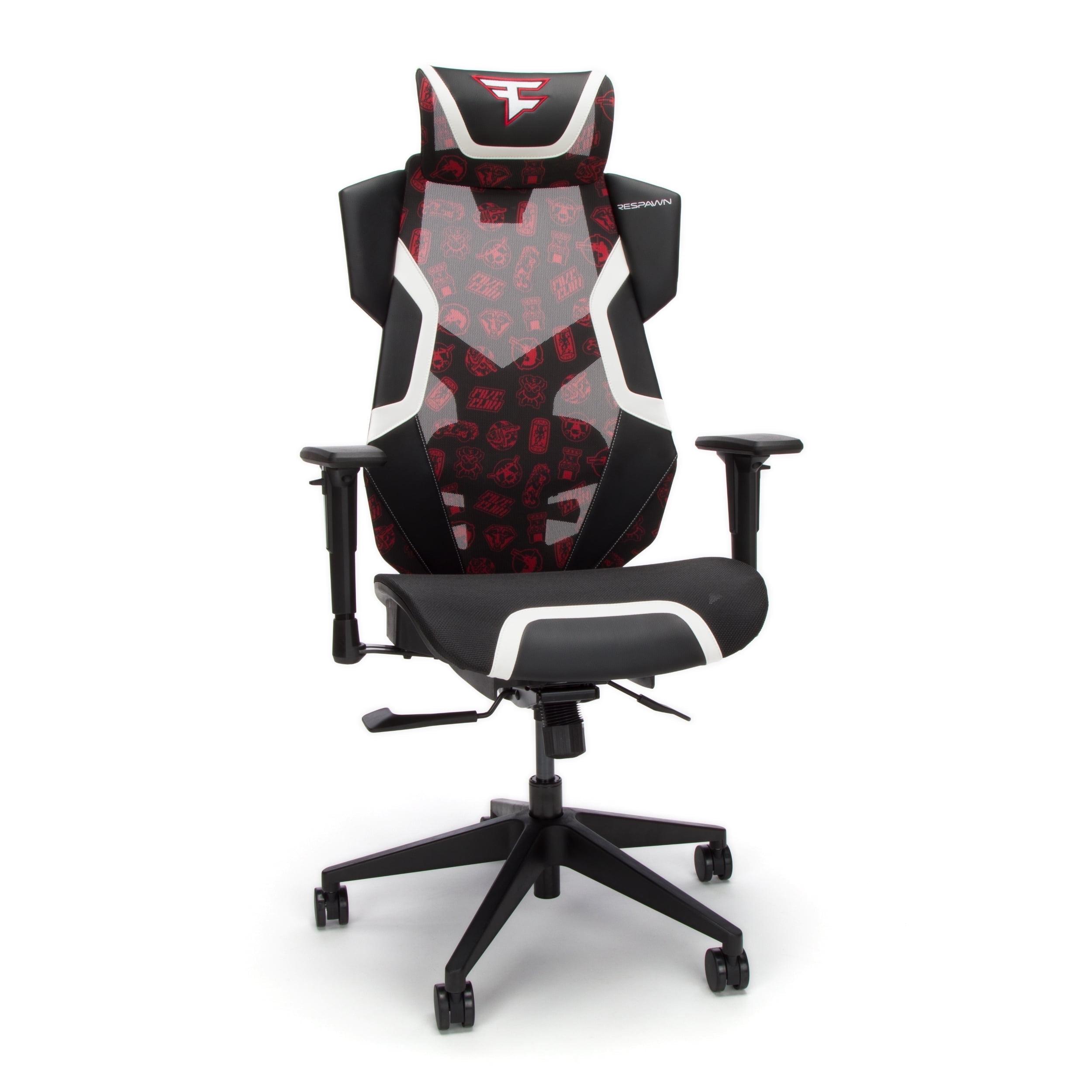 Respawn RESPAWN FLEXX Mesh Gaming Chair With Lumbar Support, Ergonomic Gaming Chair with Recline/Tilt Tension Controls, Adjustable Arms, 300lb Max Weight With Wheels for Computer/Desk/Office