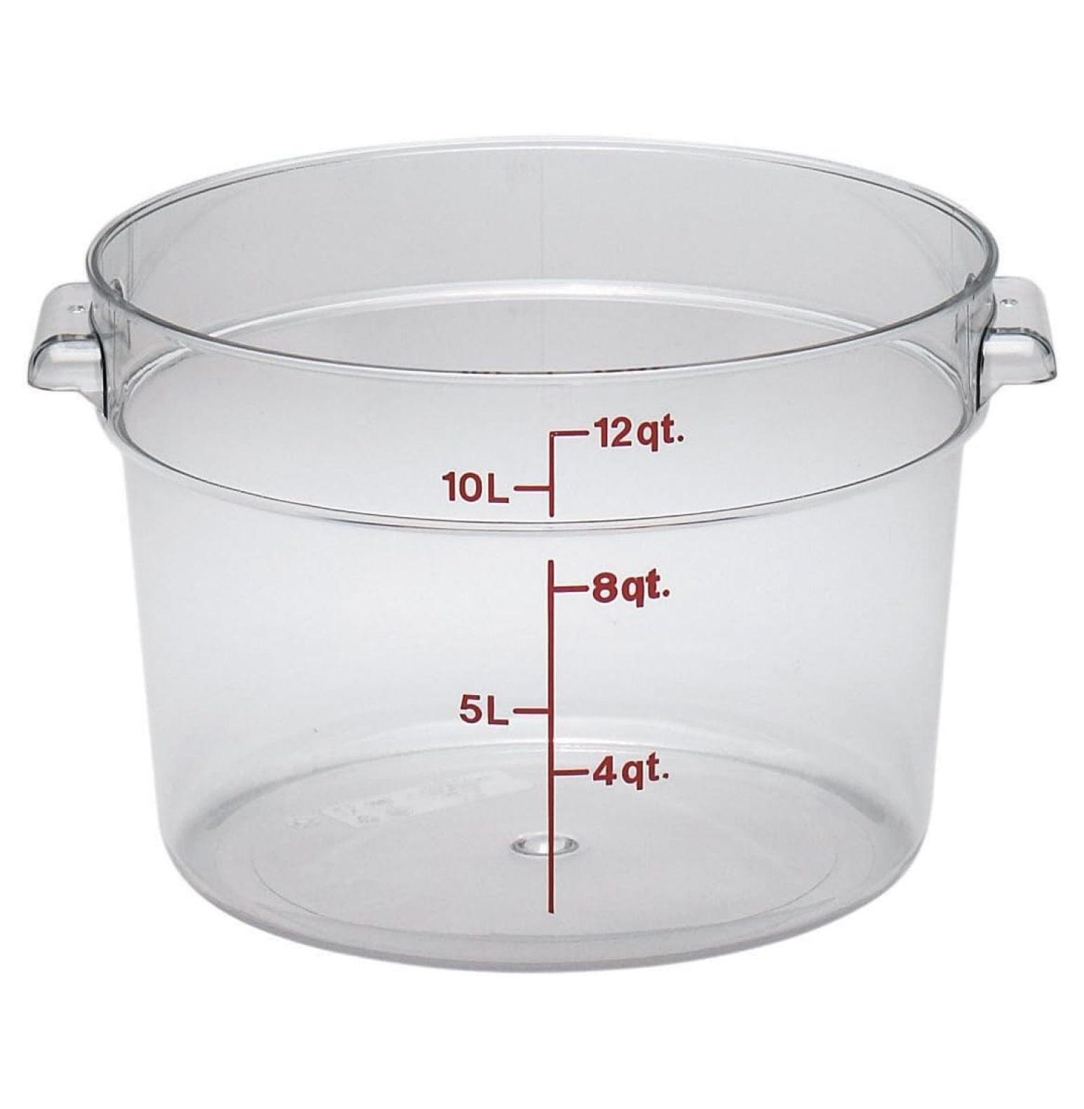 JepoIA Camwear Polycarbonate Square Food Storage container, 12 Quart