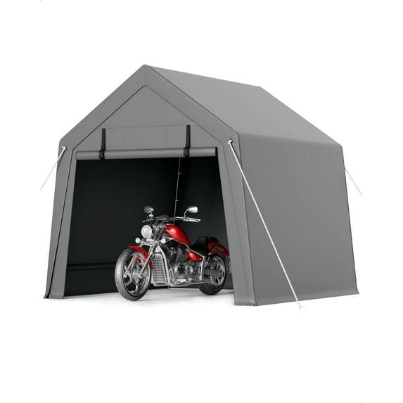 babevy Motorcycle Storage Shed, Heavy Duty Portable Tent With Rolled Zipper Door in , 84" H x 72" W x 72" D